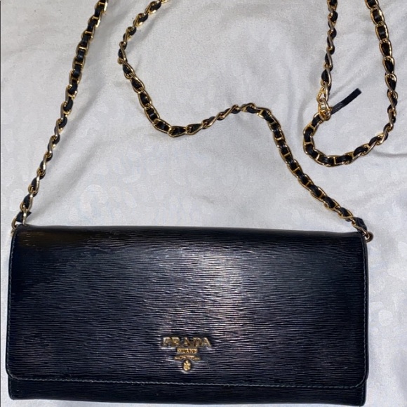 Prada Handbags - Prada wallet on chain black